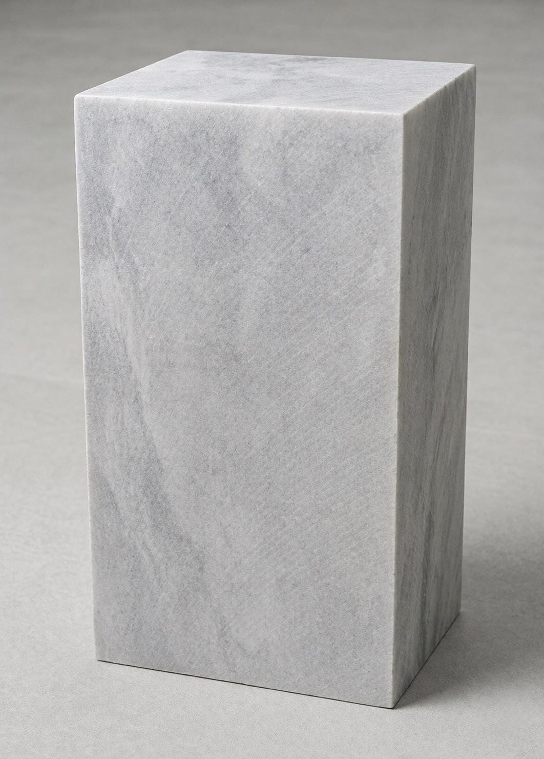 Solid Marble Pedestal, Minimalist Sculpture Display Stand (18x18x35 cm)