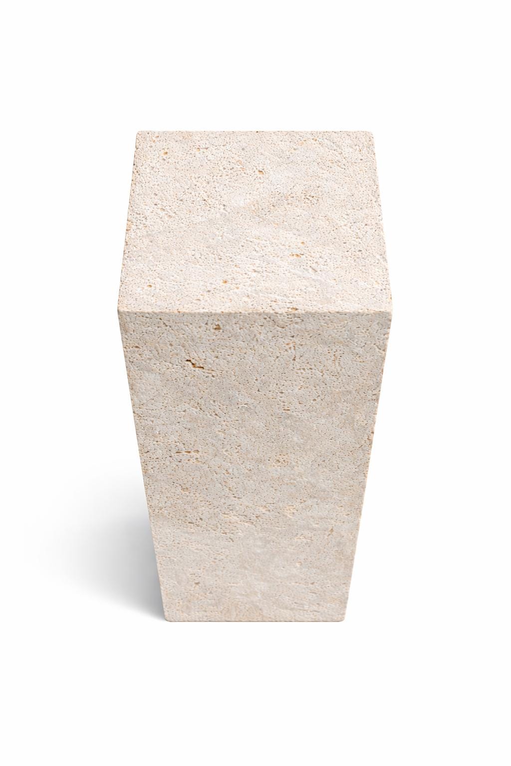 Natural Travertine Pedestal 50cm, Stone Display Column, Minimalist Home Decor