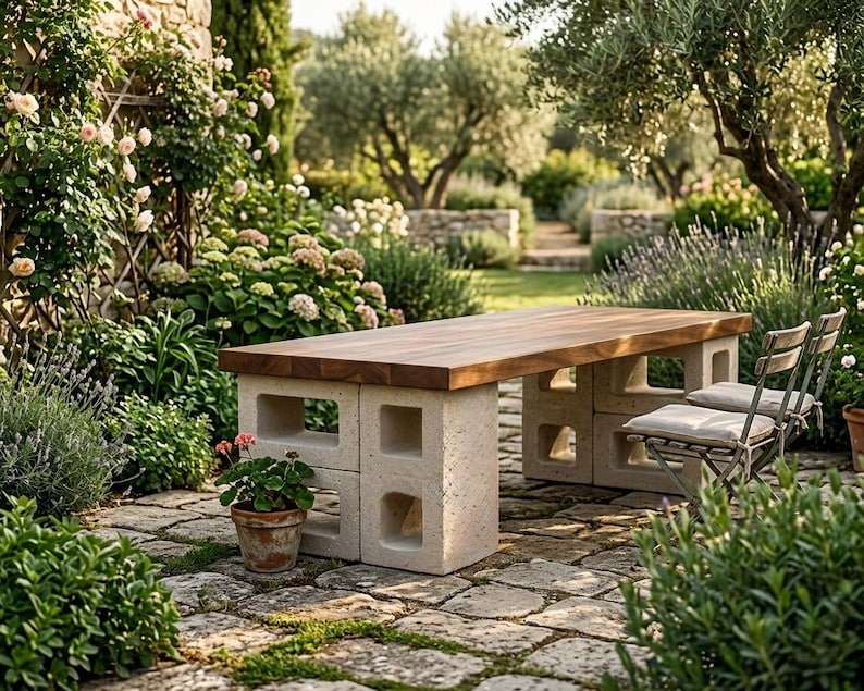 Travertine Hollow Block | Modular Stone Furniture Block | Shelf Support | Architectural Building Block