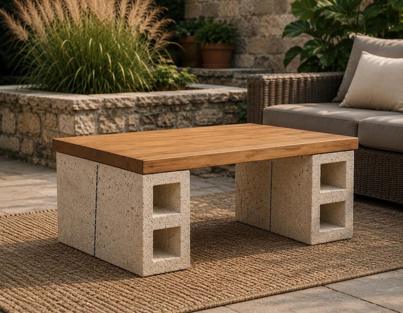 Travertine Hollow Block | Modular Stone Furniture Block | Shelf Support | Architectural Building Block