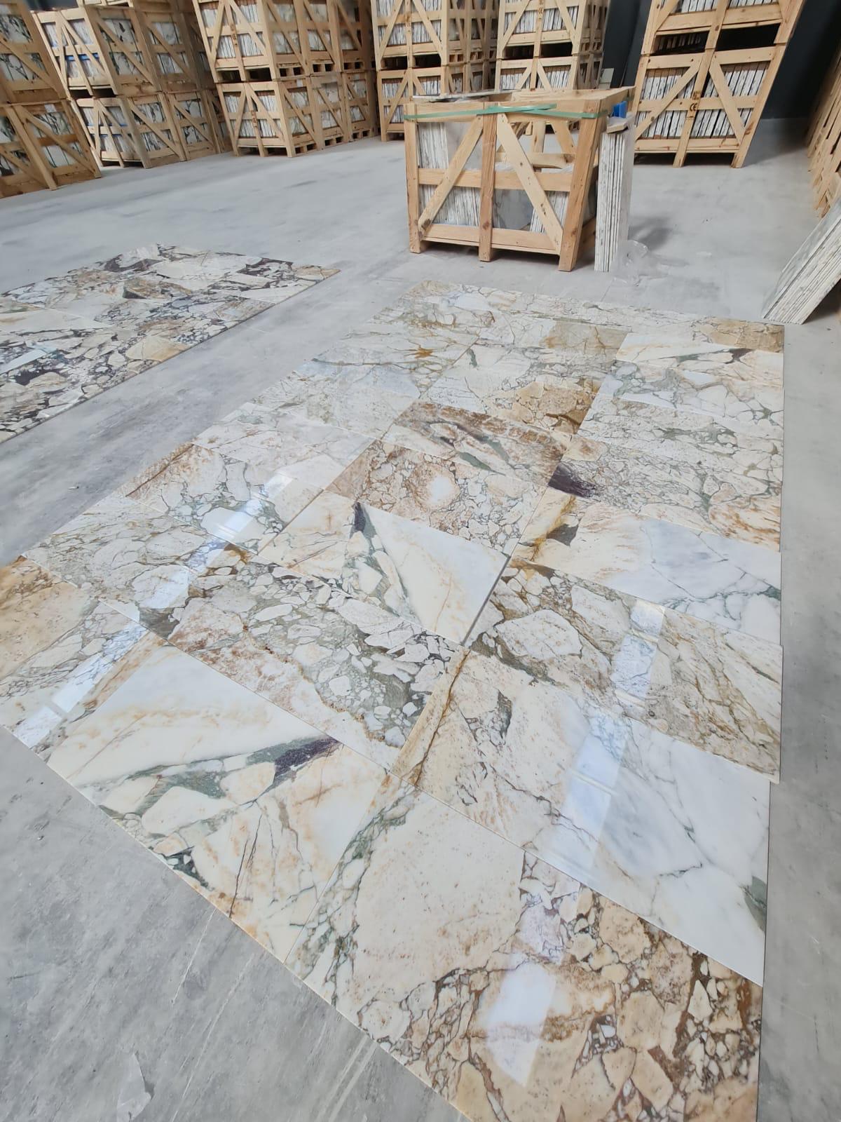 Calacatta Green Gold natural stone tile — detail photo 3