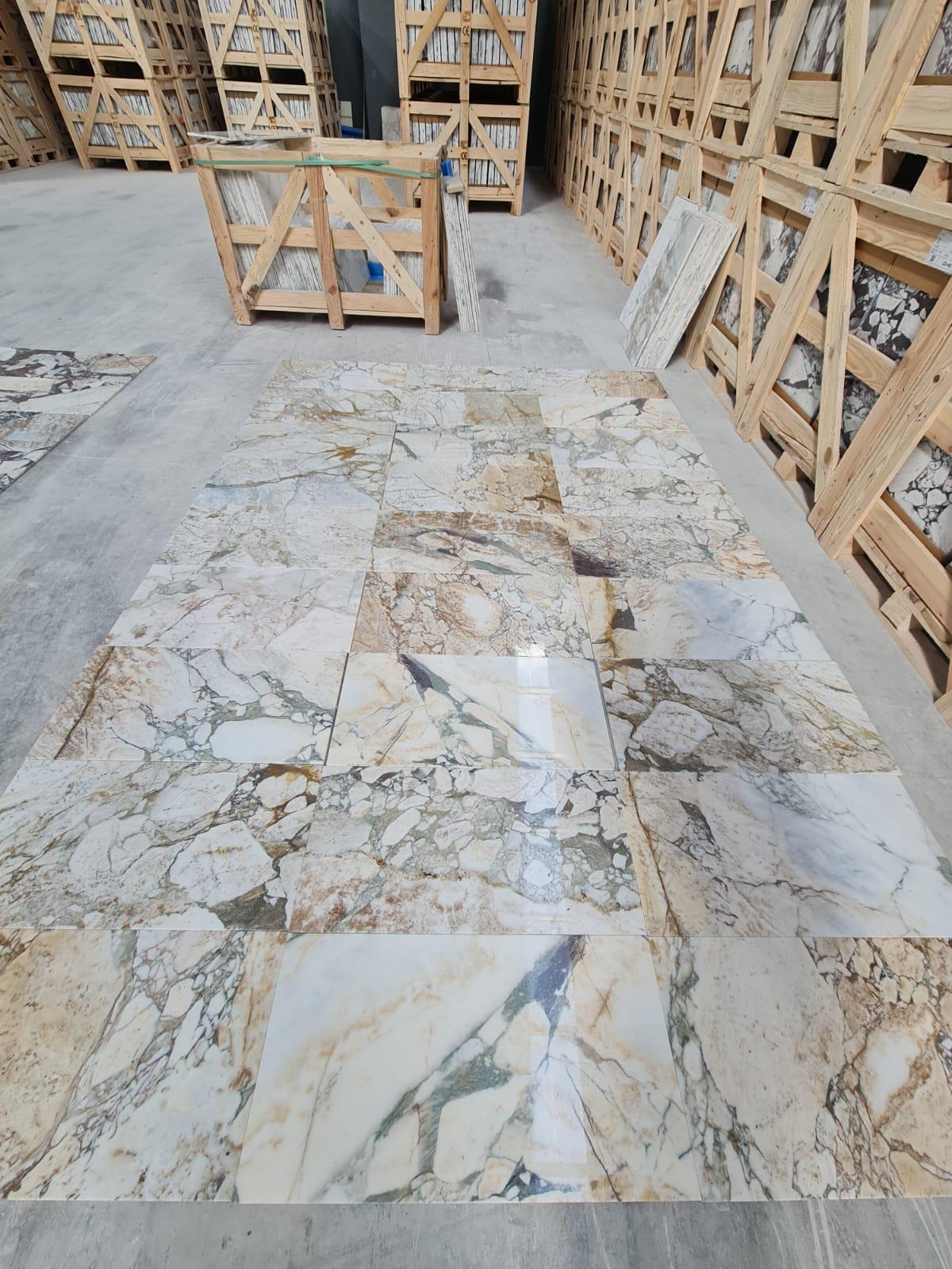 Calacatta Green Gold natural stone tile — detail photo 4