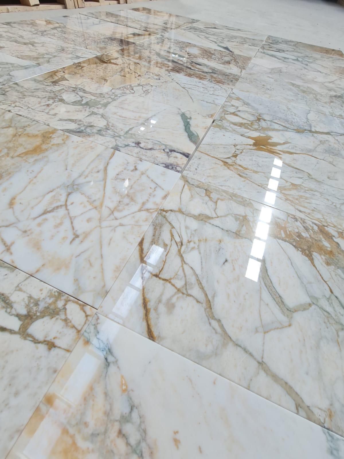 Calacatta Green Gold natural stone tile — detail photo 2