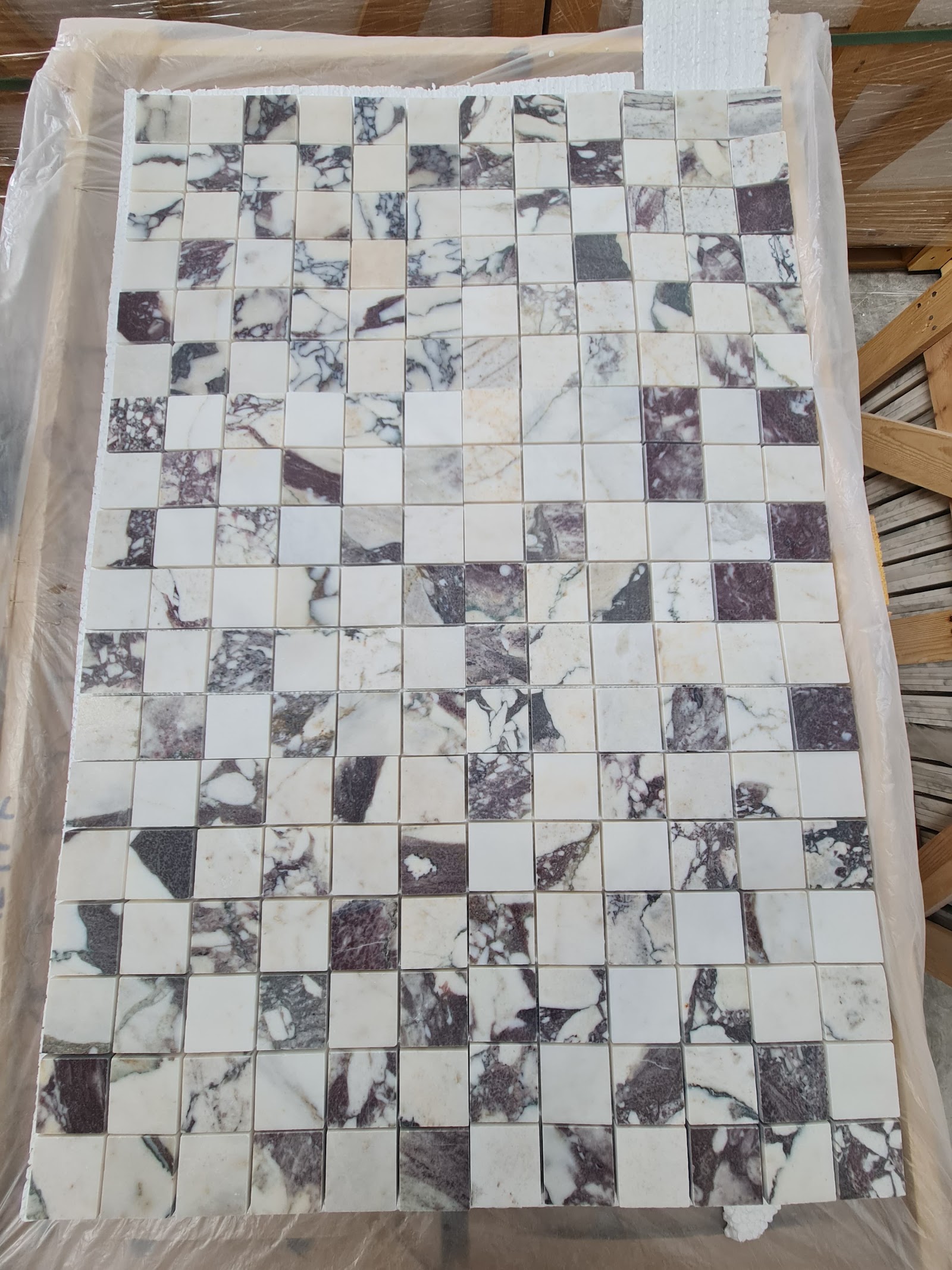 Mosaic · 5x5 Square natural stone mosaic — detail photo 3