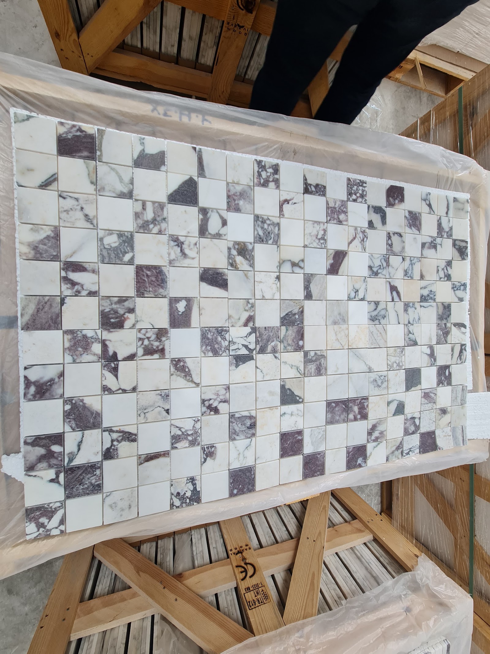 Mosaic · 5x5 Square natural stone mosaic — detail photo 4