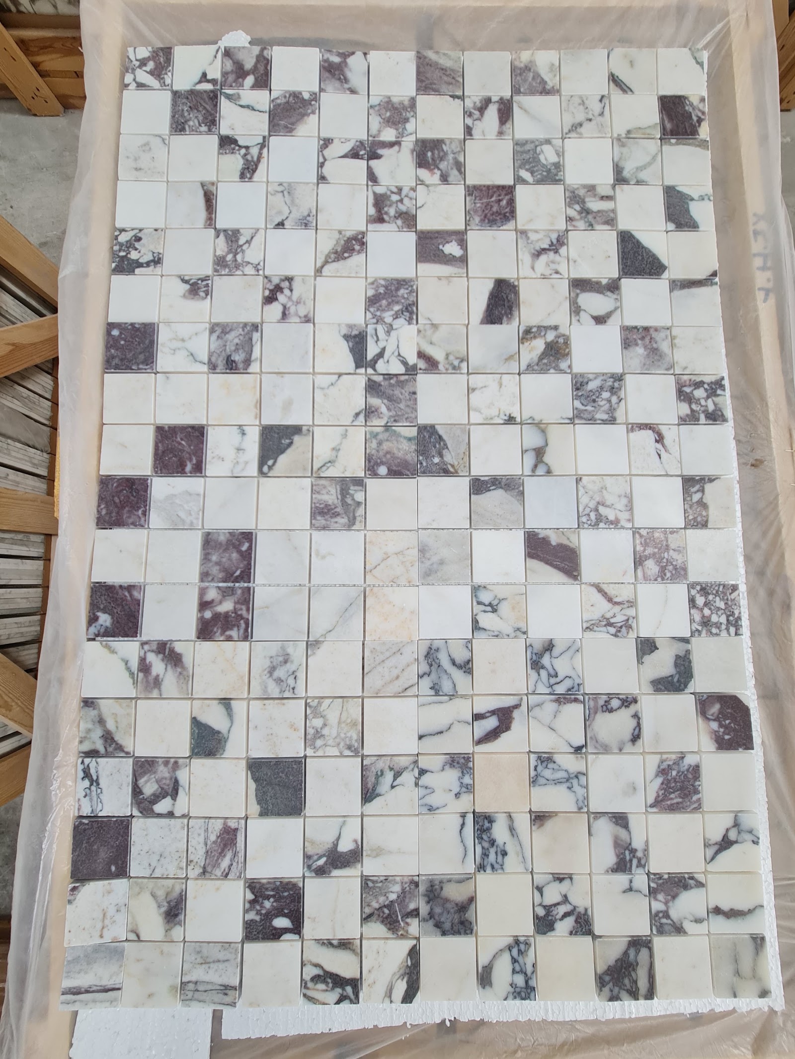 Mosaic · 5x5 Square natural stone mosaic — detail photo 5