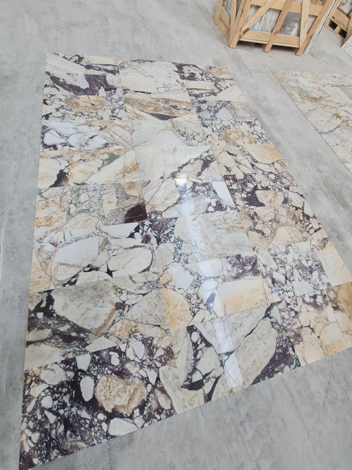 Calacatta Viola Gold natural stone tile — detail photo 2