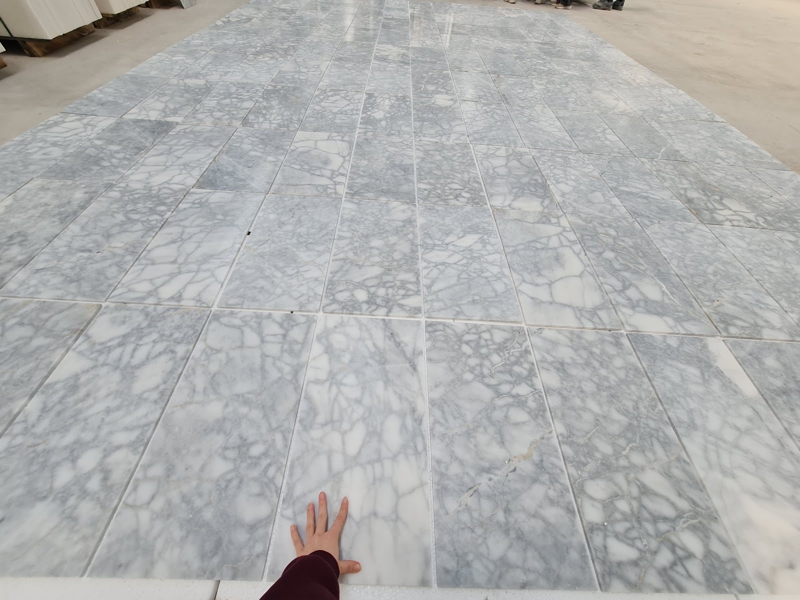 Bianco Venato natural stone tile — detail photo 2
