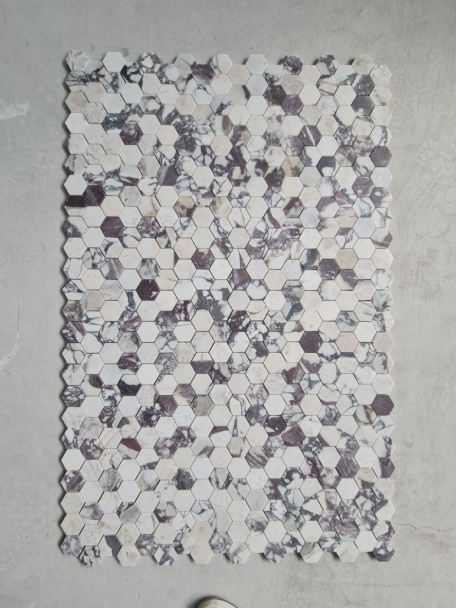 Mosaic · Hexagon natural stone mosaic — detail photo 5