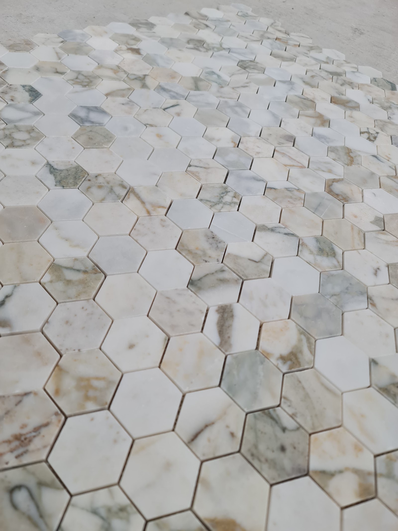 Mosaic · Hexagon natural stone mosaic — detail photo 2